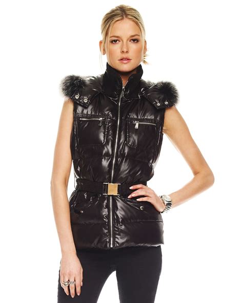 michael kors women's vest|Michael Kors black puffer vest.